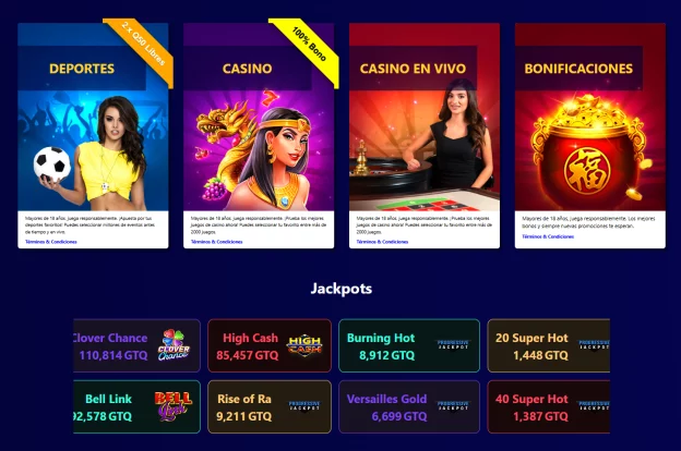 Gana777.com homepage highlighting slots, table games, and live dealer options.