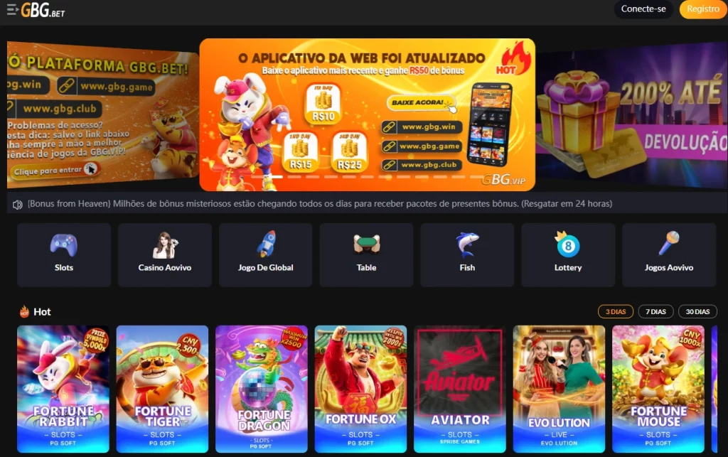 Gbg.bet homepage showcasing sports betting, casino games, and live dealer options.