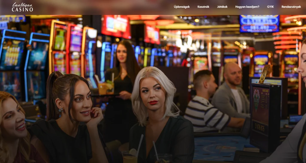 Lasvegascasino.hu homepage featuring slots, table games, and live dealer options in Hungary.