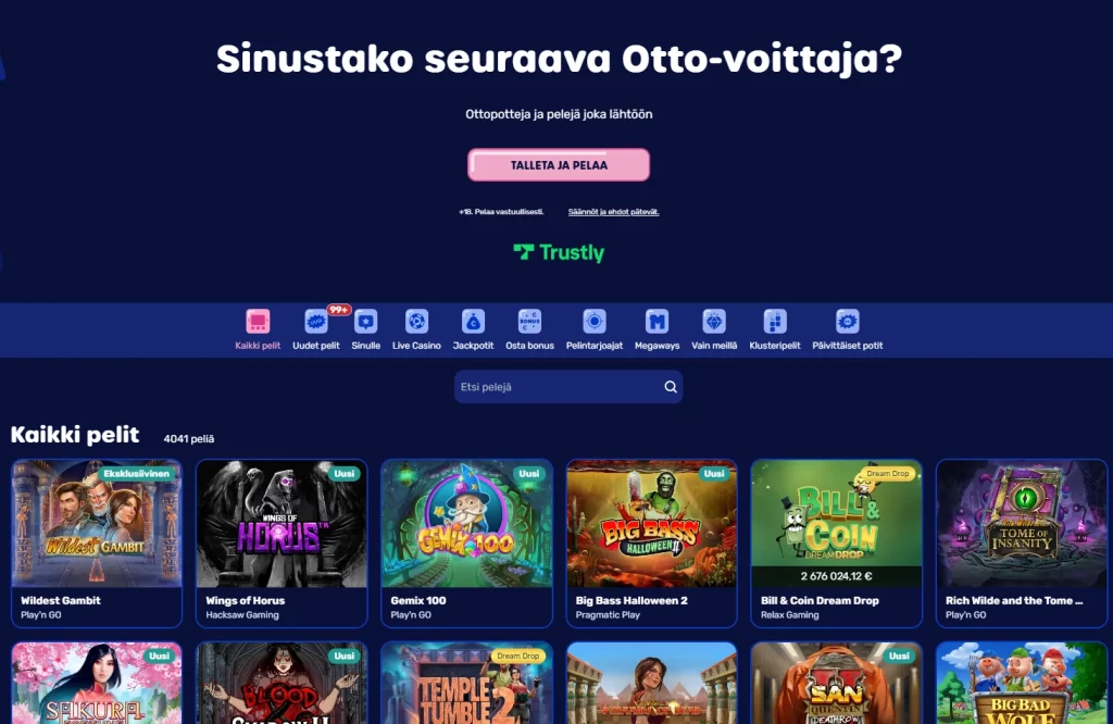 Ottokasino logo with a clean and modern design for online casino gaming